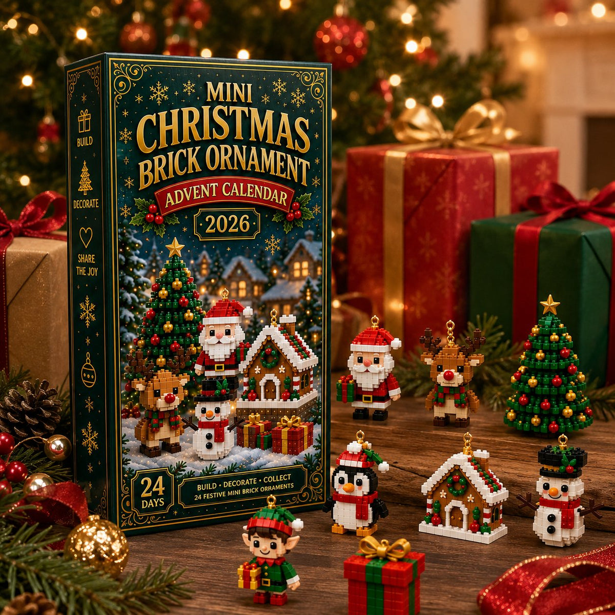 🎄 24-Day Mini Christmas Ornament Advent Calendar — Build, Hang & Countdown ✨